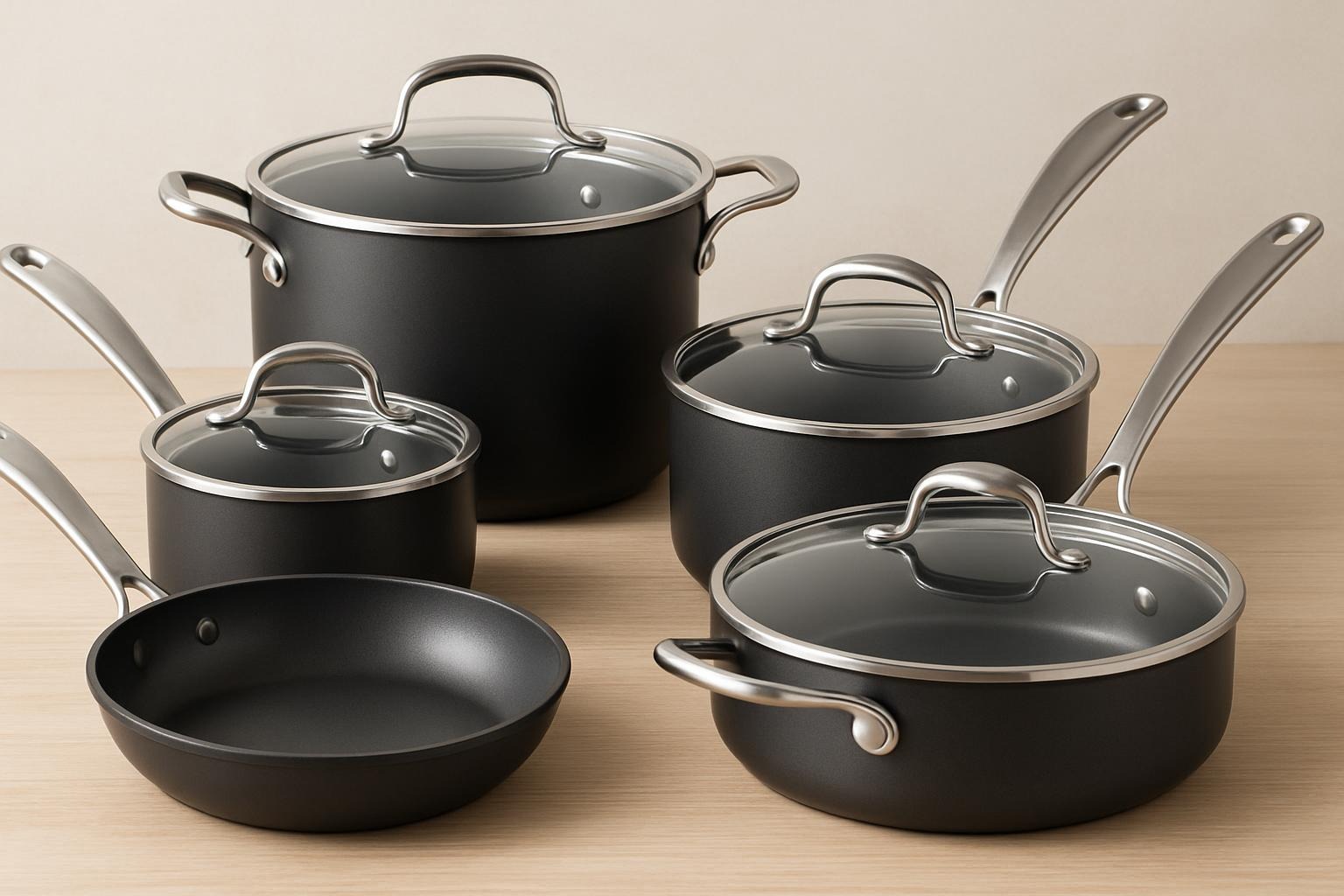 black coloured cookware